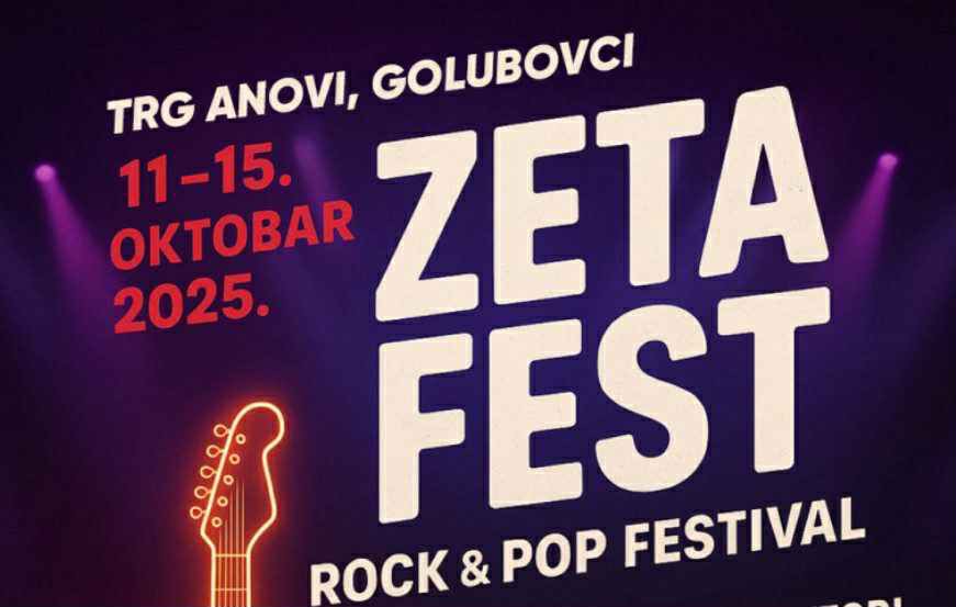 Zeta Fest 2025: Rok spektakl u Golubovcima od 11. do 15. oktobra